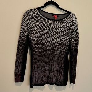 NIC+ZOE Black, Purple, and Gray Sweater